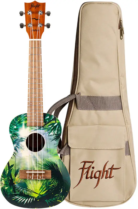 Flight AUC33 Art Concert Ukulele - Jungle - Kostenloser Versand