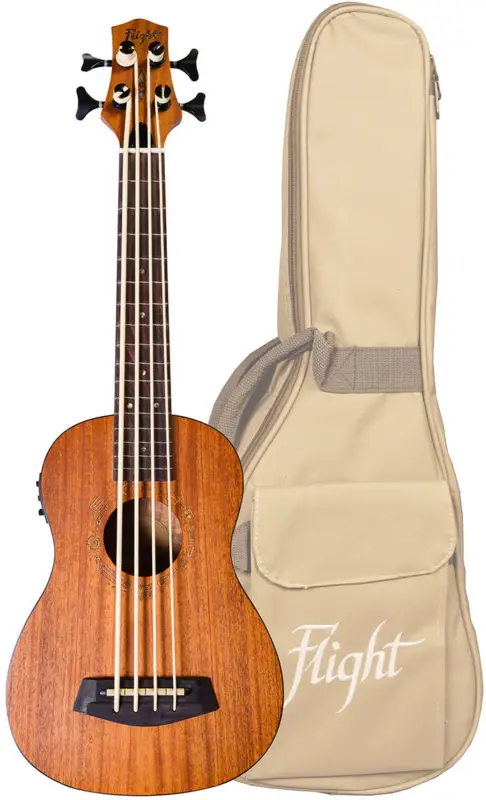 Flight DUBS Electro-Acoustic Bass Ukulele (With Bag) - Zertifiziert