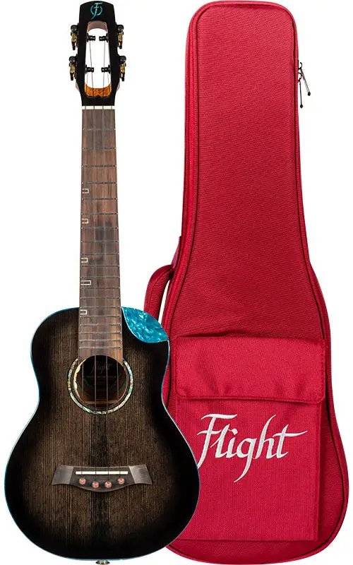 Neue Ware Flight Nighthawk Concert Electro Ukulele - Black Stain -