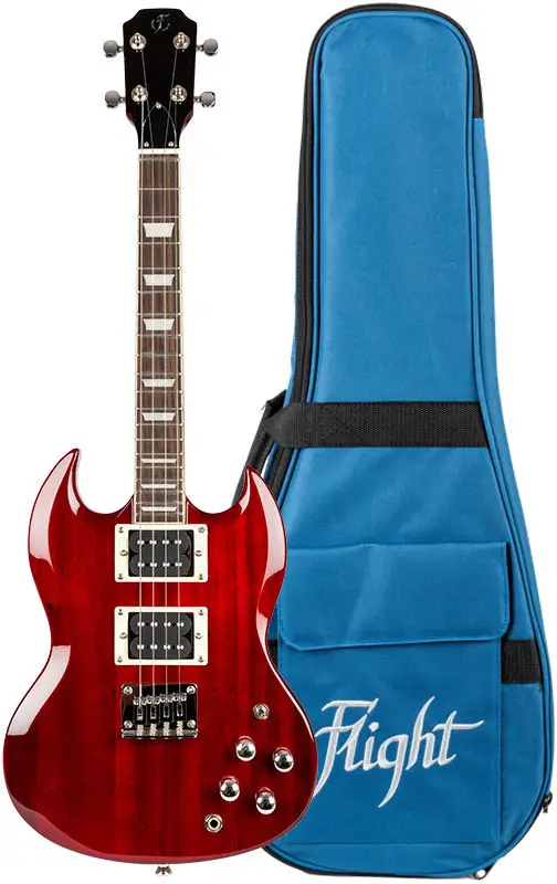 Flight Pioneer Tenor Electric Ukulele - Cherry Red - Finale Aktion