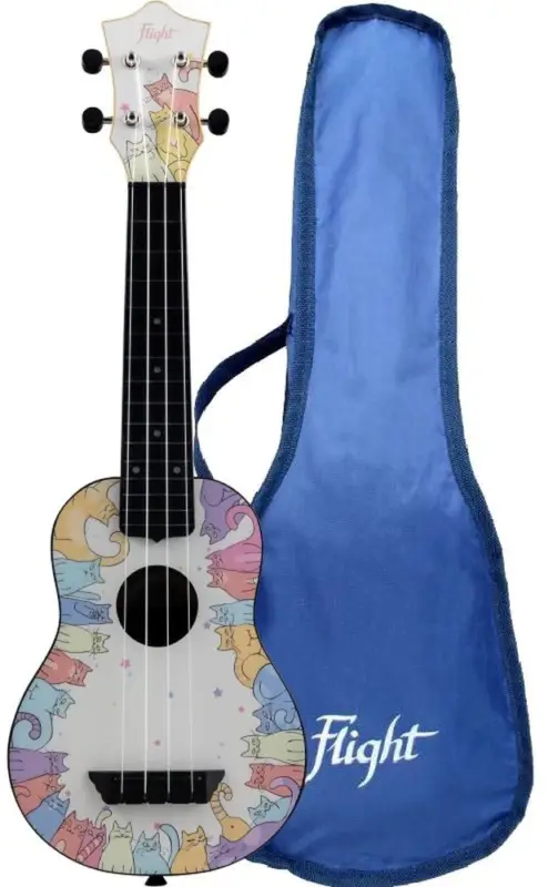 Flight TUS40 ABS Travel Uke - Kitty - Echt