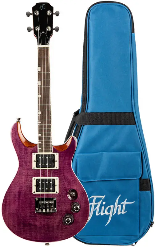 Kracherpreis Flight Vanguard Tenor Electric Ukulele - Trans Purple -