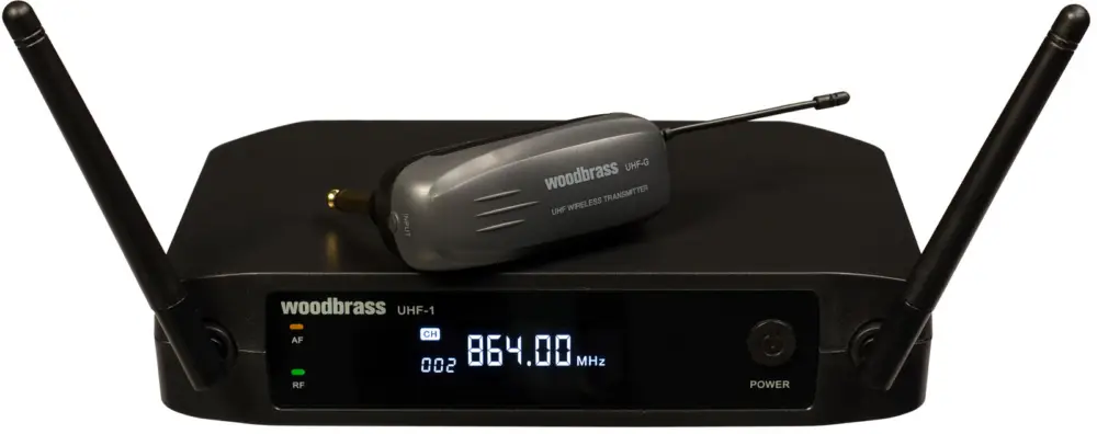 Woodbrass UHF-1G-F3 (F3: 864 MHZ) Drahtloses System für Gitarre. - BLAGER Abverkauf