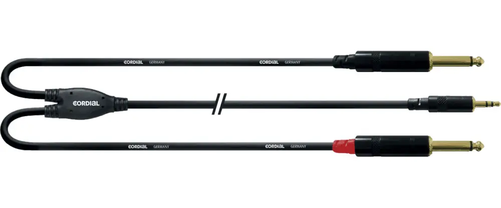 Cordial CABLE AND STRAP MINIJACK STEREO/2 JACK MONO 6 M - B Stock Bestseller