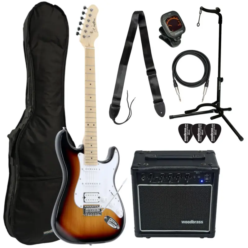 Sale Woodbrass ST100 Sunburst + GE610 Verstärker + Zubehör